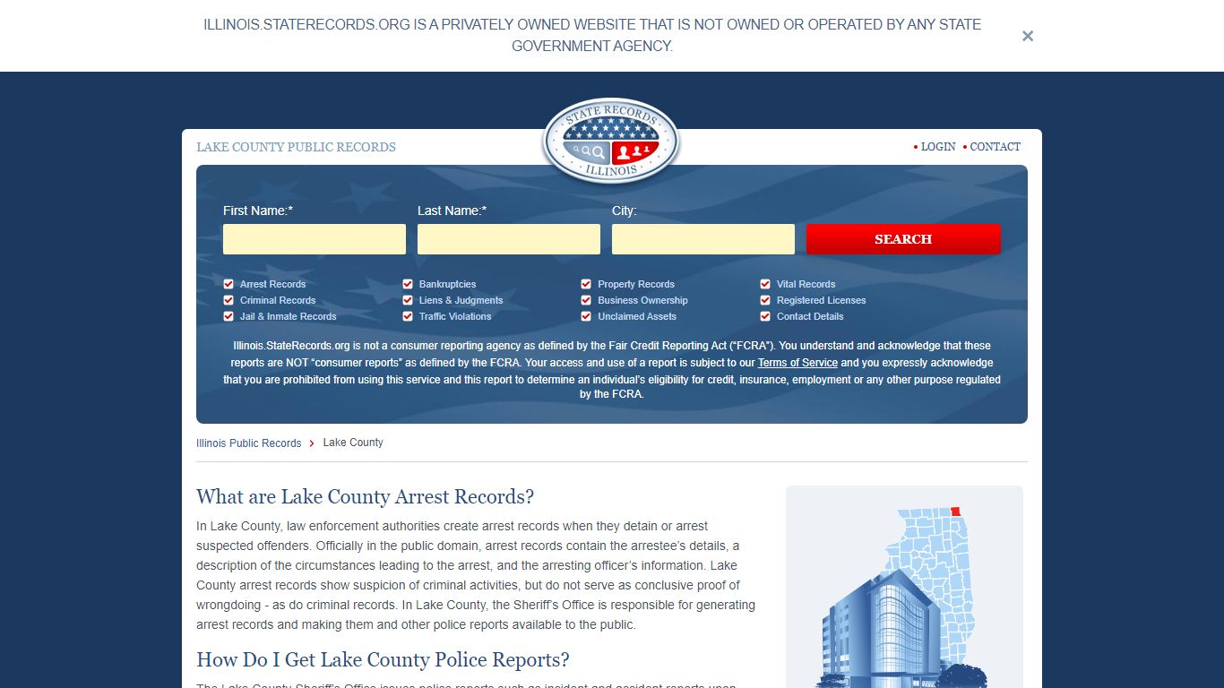 Lake County Arrest, Court, and Public Records | StateRecords.org